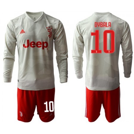 Fotballdrakt Juventus DYBALA 10 Barn Bortetrøye 2019-2020 Langermet